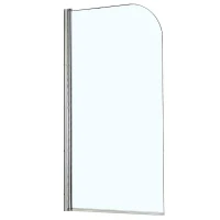 Шторка на ванну Azario Merrit 80 AZ-NF6211 800 профиль Серебро стекло прозрачное