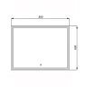 Зеркало Azario Classico Quadrato 80 CS00078950 с подсветкой с сенсорным выключателем