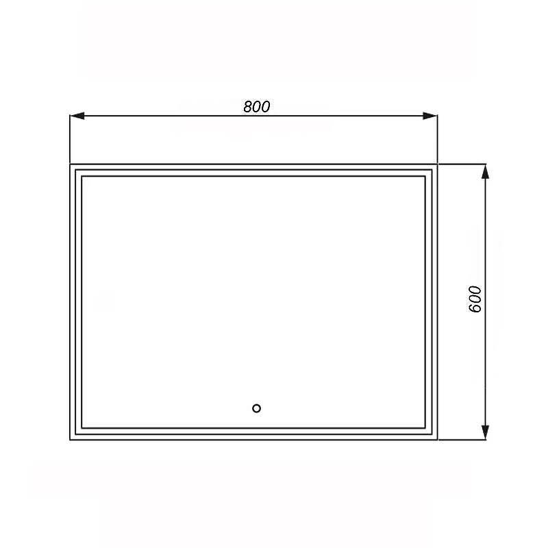 Зеркало Azario Classico Quadrato 80 CS00078950 с подсветкой с сенсорным выключателем