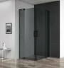 Душевой уголок Cezares Slider 110x80 SLIDER-AH-2-70/80-100/110-GRIGIO-NERO профиль Черный матовый стекло тонированное