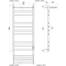 Электрический полотенцесушитель Point Меркурий PN83850PW П9 500x1000 с полкой, диммер справа Белый