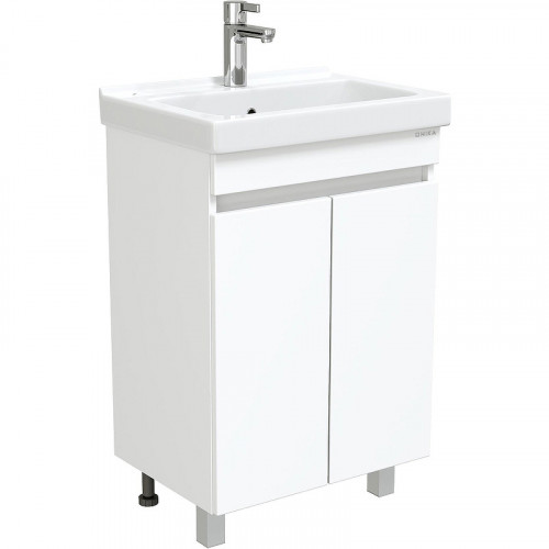 Тумба под раковину Onika Милтон Квадро 55 105561 Белая МДФ / ЛДСП