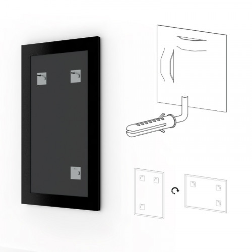 Зеркало Evoform Definite 88х68 BY 0673 в багетной раме - Махагон 22 мм