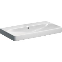 Раковина Geberit Smyle Square 90 500.250.01.1 Белая фарфор полувстраиваемая