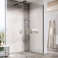 Душевая перегородка Ravak Walk-In Wall 120 GW9WG0300Z1 профиль Черный стекло Transparent