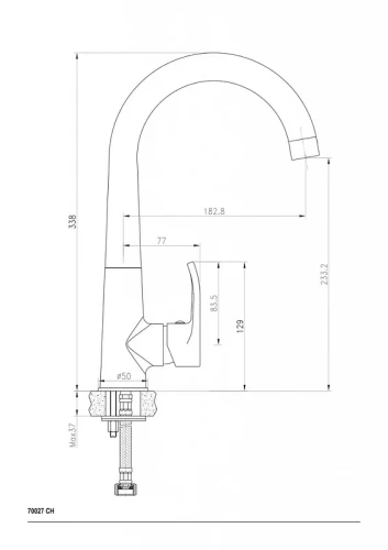 Смеситель для кухни Ceramicanova A.V.O 70027CH