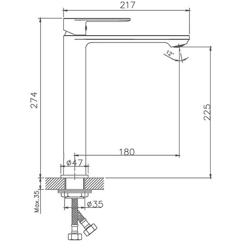 Смеситель для раковины Haiba HB11590-7 Черный