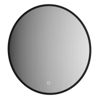 Зеркало Defesto Aura 50х50 DF 2982S с подсветкой 12W-4500K/Сенсорный выключатель/Нейтральный белый свет/Черная рама