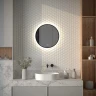 Зеркало Defesto Aura 50х50 DF 2982S с подсветкой 12W-4500K/Сенсорный выключатель/Нейтральный белый свет/Черная рама