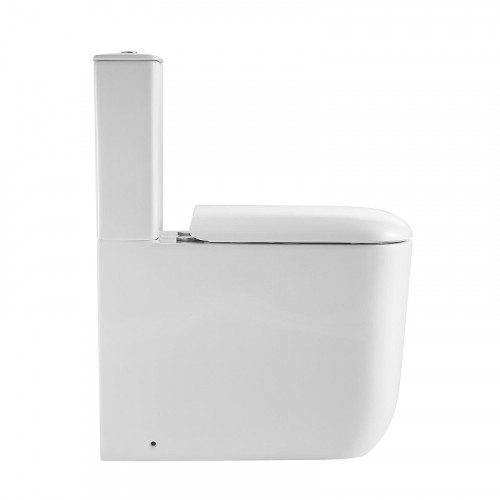 Унитаз компакт Black&amp;White W-6610 6610W с бачком и сиденьем Микролифт