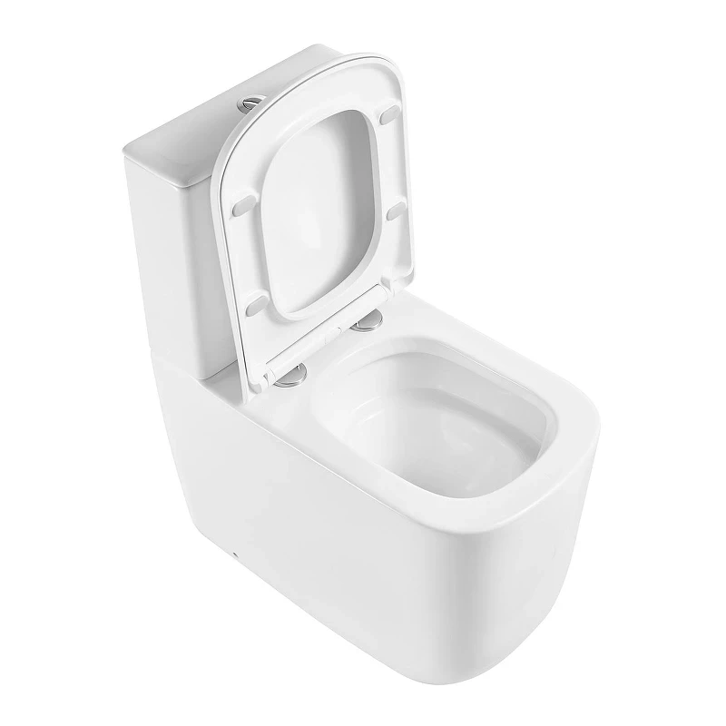 Унитаз компакт Black&White W-6610 6610W с бачком и сиденьем Микролифт