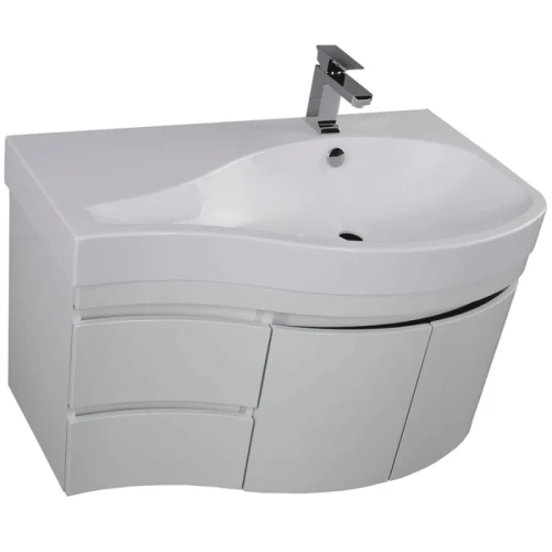 Комплект мебели для ванной Aquanet Сопрано 95 R 169345 Белый МДФ / ЛДСП