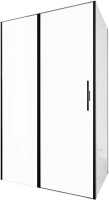 Душевой уголок Allen Brau Priority 120x80 3.31033.BBA+3.31042.BBA цвет профиля Черный браш стекло прозрачное