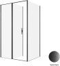 Душевой уголок Allen Brau Priority 120x80 3.31033.BBA+3.31042.BBA цвет профиля Черный браш стекло прозрачное