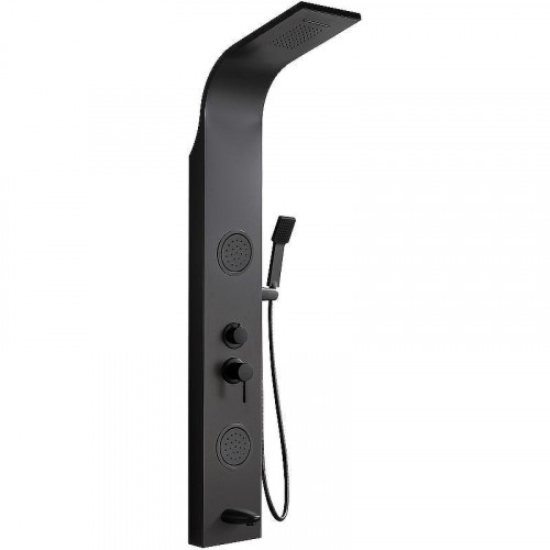 Душевая панель Ceruttispa Twin BK CT9984 с гидромассажем Черная