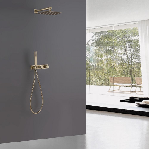 Душевая система Abber Rund AF8718G цвет Золото матовое