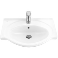 Раковина Creavit Etol 65 ET065-00CB00E-0000 Белая фарфор подвесная, полувстраиваемая