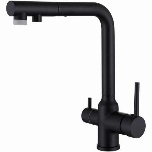 Смеситель для кухни Abber Emotion AF8814B Черный матовый латунь