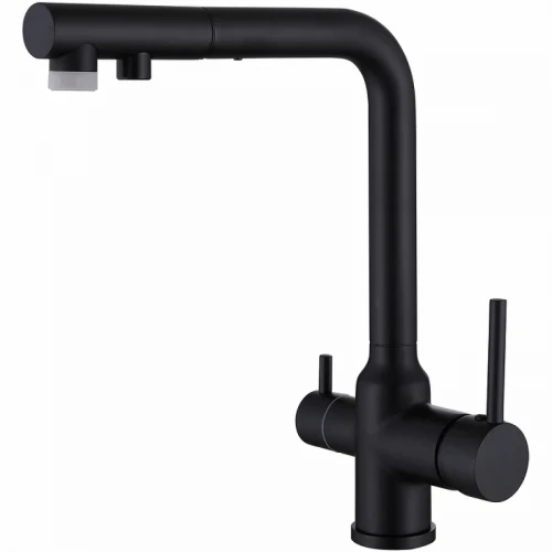 Смеситель для кухни Abber Emotion AF8814B Черный матовый латунь