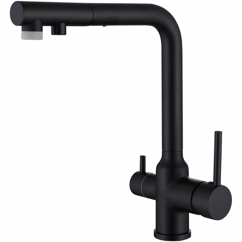 Смеситель для кухни Abber Emotion AF8814B Черный матовый латунь
