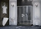 Душевой уголок Ambassador Forsa 140х110 17021109AX-110AX профиль Хром стекло прозрачное