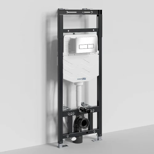 Инсталляция WasserKRAFT Alme 15TLT.010.ME.CH03 для унитаза с клавишей смыва Хром