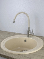 Смеситель для кухни Viko V-4438 Нержавеющая сталь Бежевый