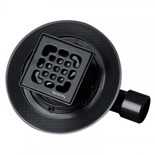 Душевой трап Splendy Faith 100x100 FA304GKYBM с решеткой цвет Черный матовый