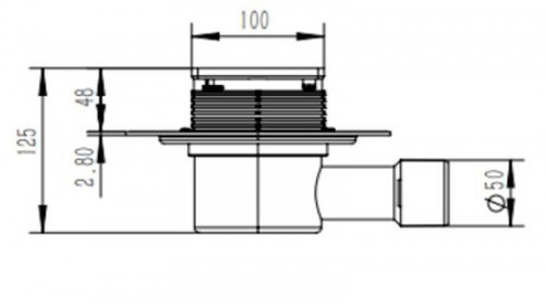 Душевой трап Splendy Faith 100x100 FA304GKYBM с решеткой цвет Черный матовый