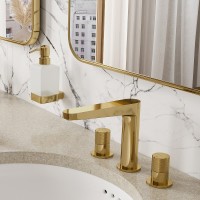 Смеситель для раковины WasserKRAFT Ems 7635 Золото глянцевое латунь