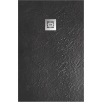 Душевой поддон из искусственного камня BelBagno Uno 120x90 TRAY-MR-UNO-AH-120/90-35-NERO-CR Черный матовый