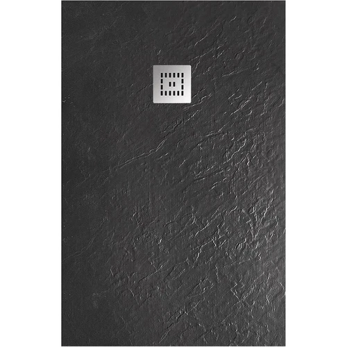 Душевой поддон из искусственного камня BelBagno Uno 120x90 TRAY-MR-UNO-AH-120/90-35-NERO-CR Черный матовый