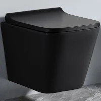 Унитаз CeramaLux TR5171MB подвесной Черный матовый с сиденьем Микролифт