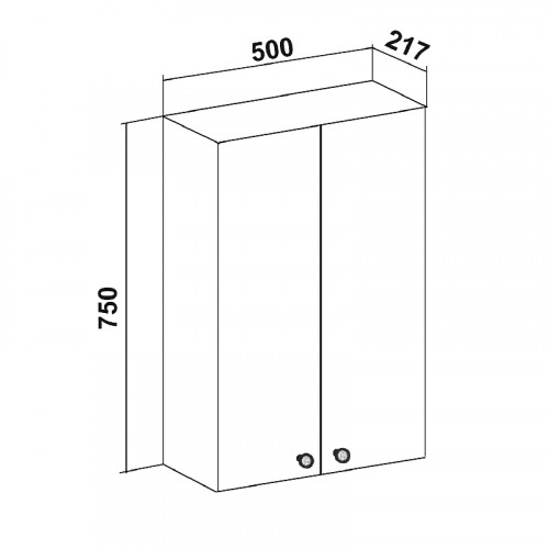 Подвесной шкаф Runo Кредо 50 00000000061 Белый МДФ / ЛДСП