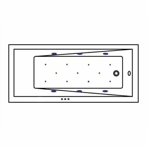 Акриловая ванна Whitecross Wave 160x80 0101.160080.100.RELAX.BR с гидромассажем
