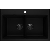 Кухонная мойка Ulgran Quartz Ruma 780-07 Уголь искусственный камень (литьевой мрамор) встраиваемый