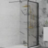 Душевая перегородка Paini 80 Walk-In 80F профиль Черный матовый стекло прозрачное
