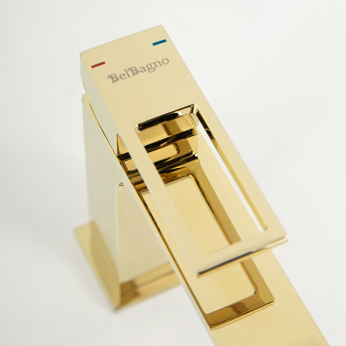 Смеситель для раковины BelBagno Luce LUC-LVM-ORO Золото латунь