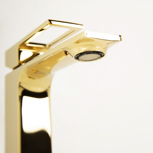 Смеситель для раковины BelBagno Luce LUC-LVM-ORO Золото латунь