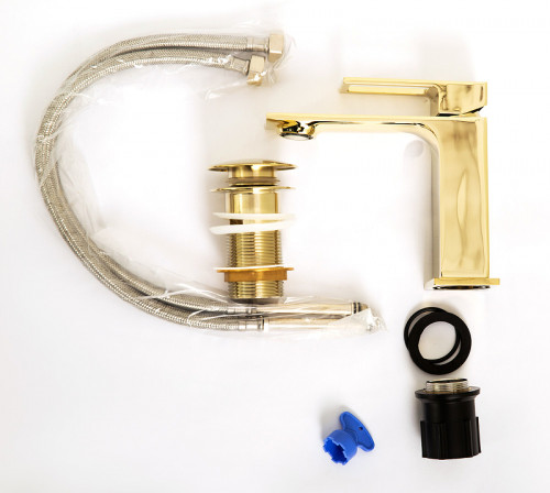 Смеситель для раковины BelBagno Luce LUC-LVM-ORO Золото латунь