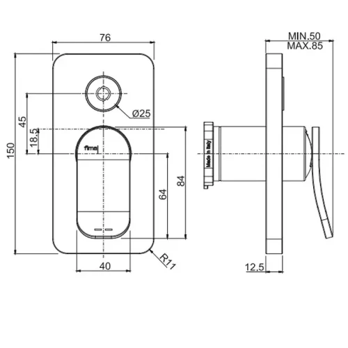 Смеситель для душа Fima Carlo Frattini Flo F3809E2OR цвет Золото