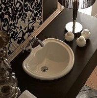 Раковина Migliore Bella 46 20602 Белая фаянс полувстраиваемая