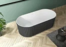 Акриловая ванна Esbano Tortuga 170x80 ESVATORTB Черная Белая без гидромассажа