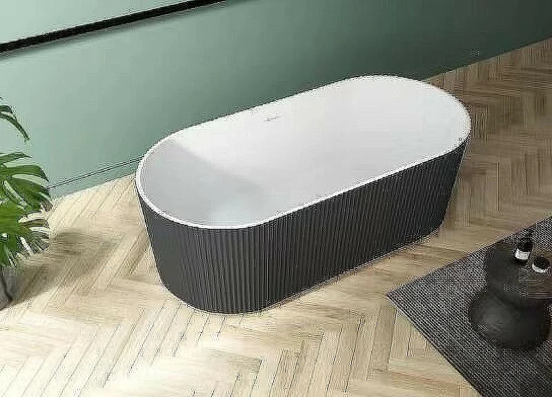 Акриловая ванна Esbano Tortuga 170x80 ESVATORTB Черная Белая без гидромассажа