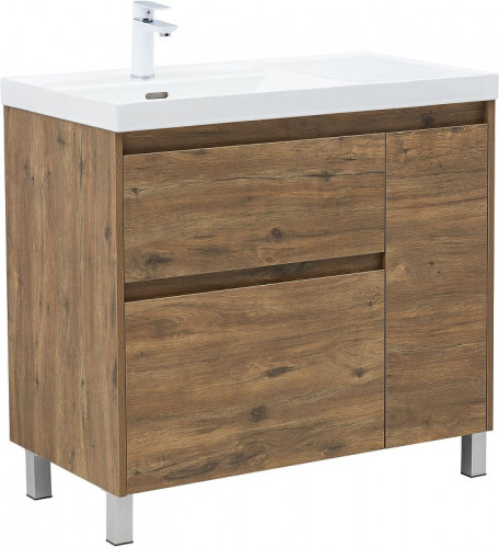Тумба под раковину Aquanet Nova Lite 2.0 90 R 346345 цвет Дуб рустикальный