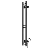 Электрический полотенцесушитель Mixline Moon 120х10 556251 с крючками цвет Черный матовый