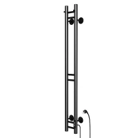 Электрический полотенцесушитель Mixline Moon 120х10 556251 с крючками цвет Черный матовый