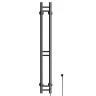 Электрический полотенцесушитель Mixline Moon 120х10 556251 с крючками цвет Черный матовый