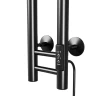 Электрический полотенцесушитель Mixline Moon 120х10 556251 с крючками цвет Черный матовый