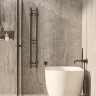 Электрический полотенцесушитель Mixline Moon 120х10 556251 с крючками цвет Черный матовый